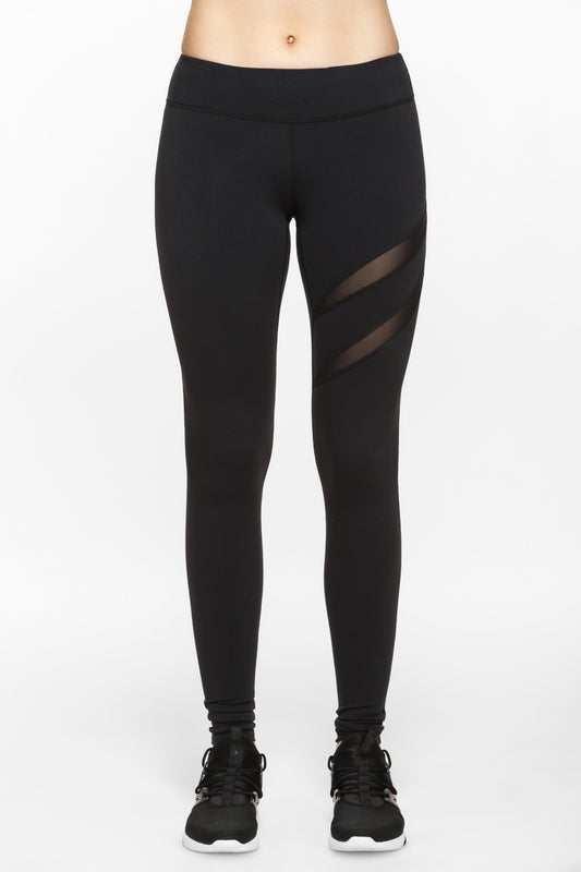 Heart Mesh Cut-Out Leggings