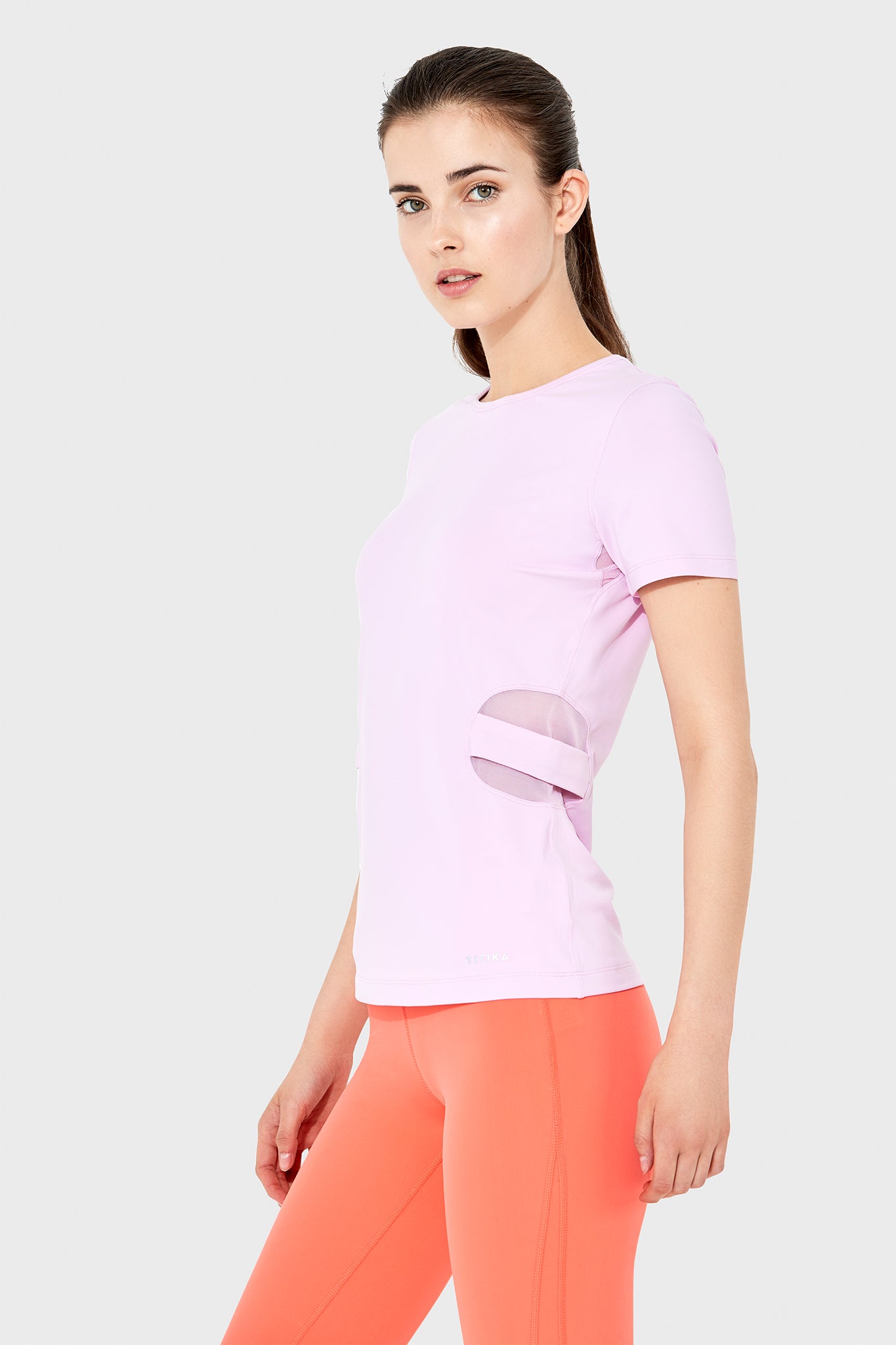 Mesh Waist Short Sleeve