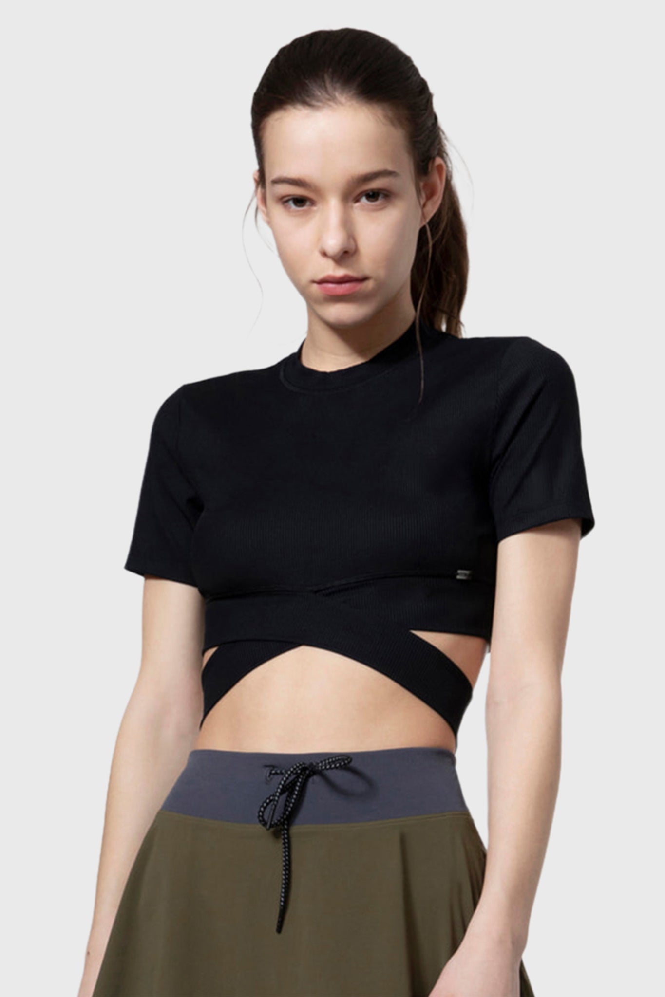 Cropped Wrap Tee